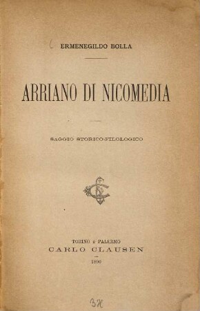 Arriano di Nicomedia : Saggio storico-filologico