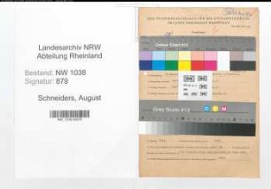 Entnazifizierung August Schneiders , geb. 25.08.1915 (Kriminalpolizist)