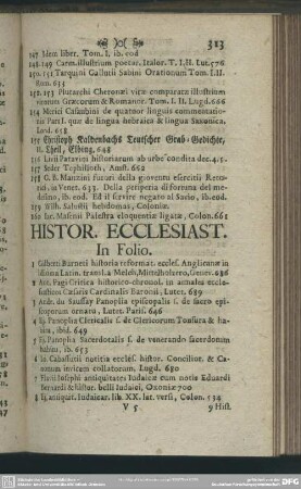 Histor. Ecclesiast.