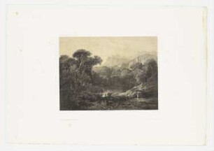 Berglandschaft mit See, Blatt 16 der Folge "Werke"