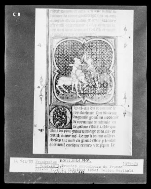 Grandes Chroniques de France — König Chlothar tötet Herzog Berthold, Folio fol. 66 verso