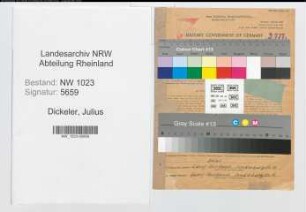 Entnazifizierung Julius Dickeler , geb. 18.04.1892 ()