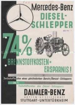 Brennstoffkosten-Ersparnis bei Dieselschleppern