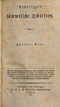 Pestalozzi's sämmtliche Schriften. 12, Christoph und Else : zweites Volks-Buch