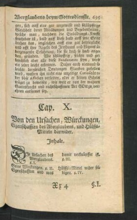 Cap. X. Von den Ursachen, Würckungen, Eigenschafften des Aberglaubens, und Hülffs-Mitteln darwider