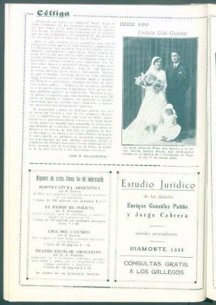 Desde Vigo : [Retrato de boda del] Enlace Goé - Gómez