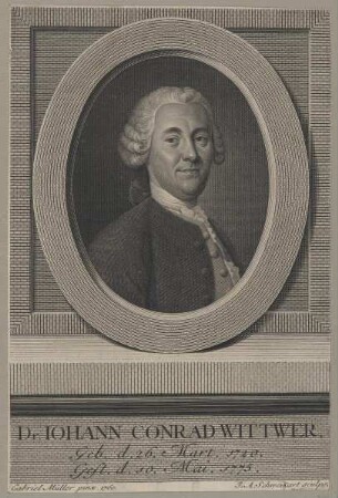 Bildnis des Dr. Iohann Conrad Wittwer