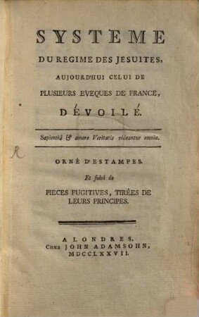 Système du régime des Jésuites