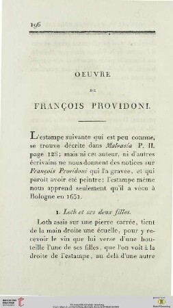 Oeuvre de François Providoni