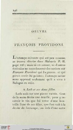 Oeuvre de François Providoni
