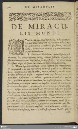 De Miraculis Mundi