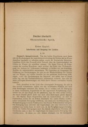 Erstes Kapitel. Interferenz und Beugung des Lichtes