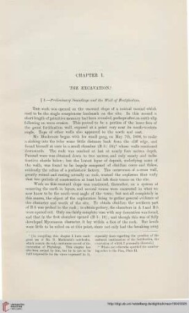 Chapter I: The Excavation