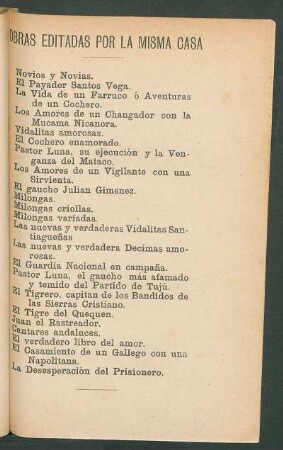 Obras editadas por la misma casa