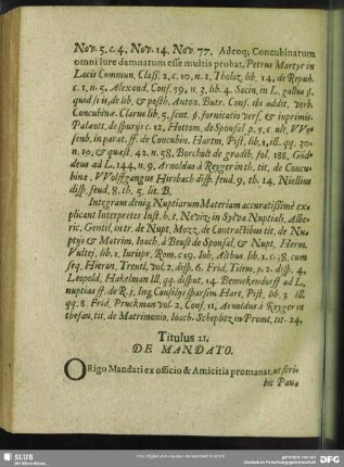 Titulus 21. De Mandato