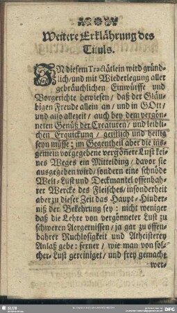 Weitere Erklährung des Tituls