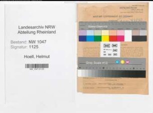 Entnazifizierung Helmut Hoell , geb. 14.07.1900 (Postbeamter)