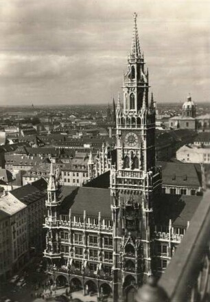 München, Neues Rathaus, Ansicht vom Turm der Peterskirche