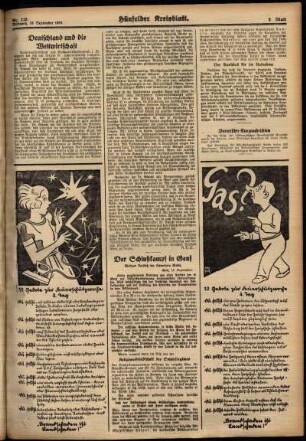 Zweite Ausgabe vom Mittwoch, den 19. September 1934.