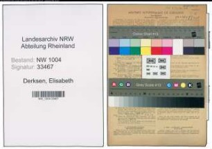 Entnazifizierung Elisabeth Derksen , geb. 26.05.1877 ()
