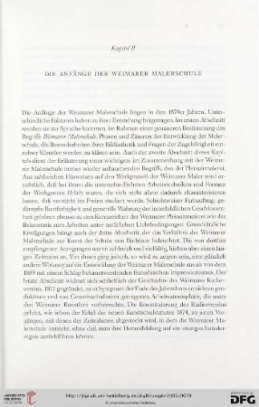Kapitel II: Die Anfänge der Weimarer Malerschule