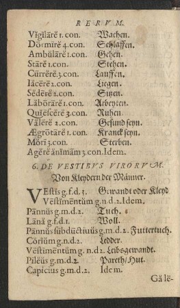 6. De Vestibus Virorum.