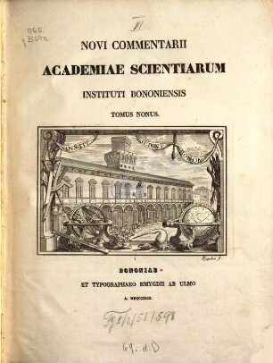 Novi commentarii Academiae Scientiarum Instituti Bononiensis, 9. 1849