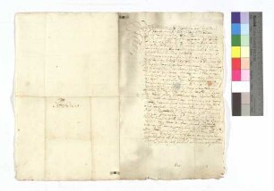 Zeugnis Michael Plochings, Deutschordenspfarrer zu Herrlingen, früher Kaplan zu Einsingen, über den baufälligen Zustand des Einsinger Kaplaneihauses.