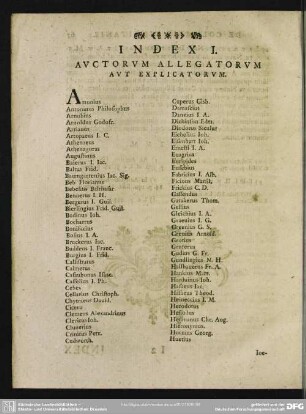 Index I. Auctorum Allegatorum Aut Explicatorum