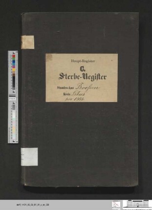 Sterberegister Booßen 1893