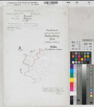 Salwey (Eslohe), Zusammenlegung Niedersalwey, Brouillonkarte 1 Bl. 9 Flur 8