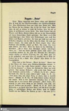 Rogate: ‚Betet’
