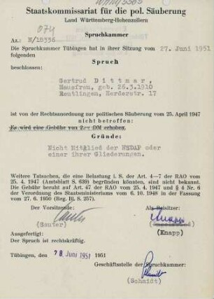 Dittmar, Gertrud