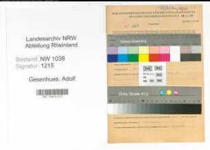 Entnazifizierung Adolf Gesenhues , geb. 26.07.1921 (Verwaltungsangestellter)