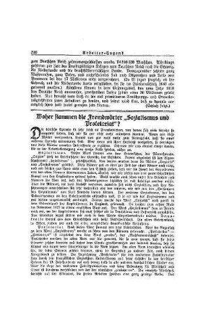 Woher kommen die Fremdwörter "Sozialismus und Proletariat"?