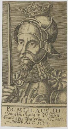 Bildnis Primislaus III., Fünfter König in Böhmen