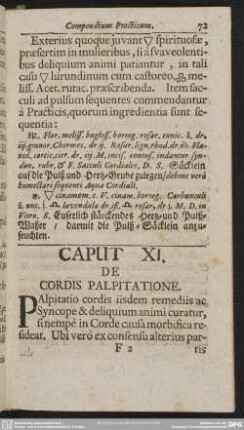 Caput XI. De Cordis Palpitatione