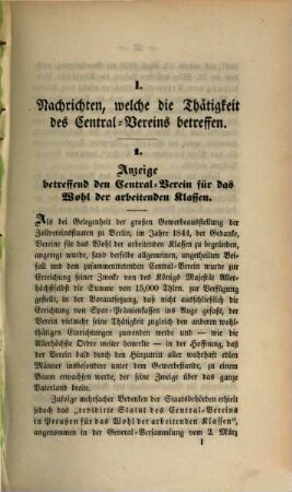 Mittheilungen des Centralvereins für das Wohl der Arbeitenden Klassen. 7/8. 1850