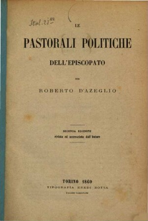 Le pastorali politiche dell'episcopato
