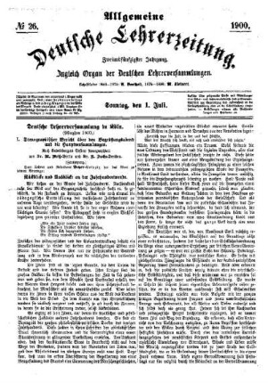 Deutsche Lehrerversammlung in Köln (Pfingsten 1900)