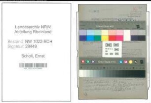 Entnazifizierung Ernst Scholl , geb. 11.09.1904 (Spediteur)