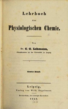Lehrbuch der physiologischen Chemie, 1