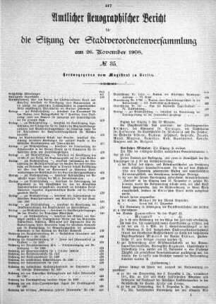 No. 35, 26. November 1908