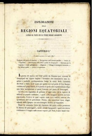 Esplorazione Delle Regioni Equatoriali Lungo Il Napo Ed Il Fiume Delle Amazzoni