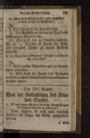 Das XXI. Capitel. Von der Aufrichtung des Gnaden-Bunds.