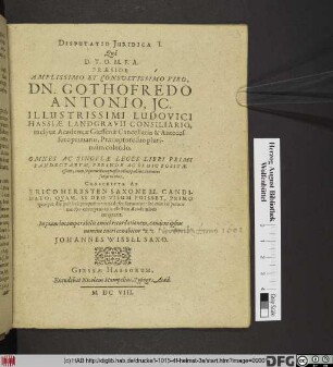 Disputatio Iuridica I.