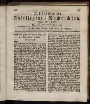 XIV. Stück... den 7. April 1804 - XVII. Stück... den 28. April 1804.