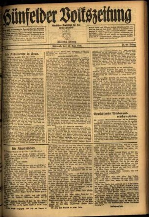 Ausgabe vom Mittwoch, den 14. Juli 1920.