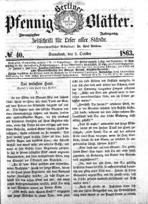 No. 40, Sonnabend, den 3. October 1863