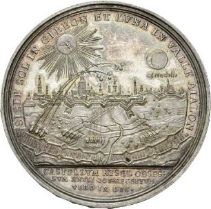 Medaille von Caspar Gottlieb Laufer auf die Einnahme der Stadt Lille, 1708
